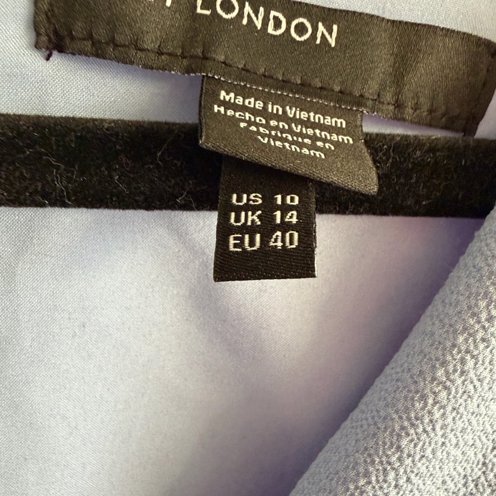 Maggy London Light Blue Long Sleeve Dress size 10 - Picture 6 of 8
